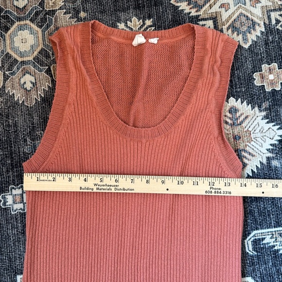 Gap Women’s Pink Ribbed Midi Cotton Blend Dress - Picture 7 of 10